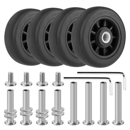 Vivikivi 4 Pcs Luggage Replacement Wheels, 50mm/1.97in 50mm/1.97inches