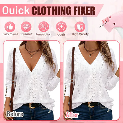 Stitch Gun for Clothes - Handheld Quick Clothing Fixer Pink White