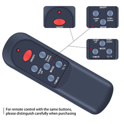 Remote Control For Lifeplus Electric Space Heater GD9315BCW-3 LS-1000X-4C