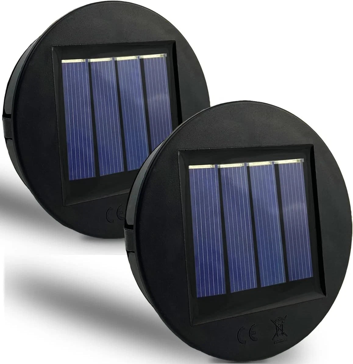 Replacement Solar Light Parts, 2 Pack Lights 3.15INCHES, Black