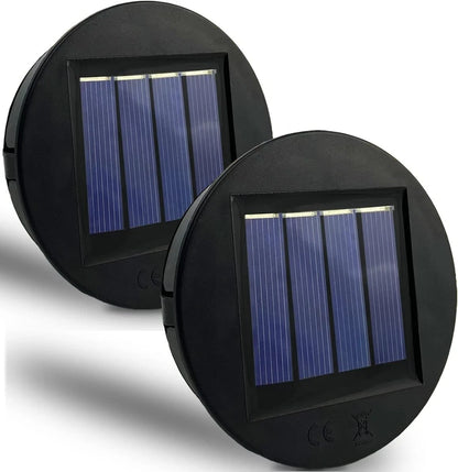 Replacement Solar Light Parts, 2 Pack Lights 3.15INCHES, Black