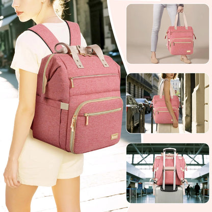 LTINVECK Nail Polish Organizer Case Backpack 15 x 13.8 x 11 inches, Pink