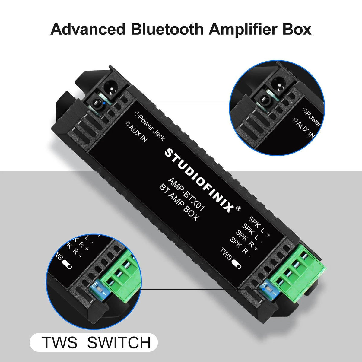 STUODIOFINIX 2-Channel Mini 5.1 Bluetooth Amplifier for Passive Speakers...