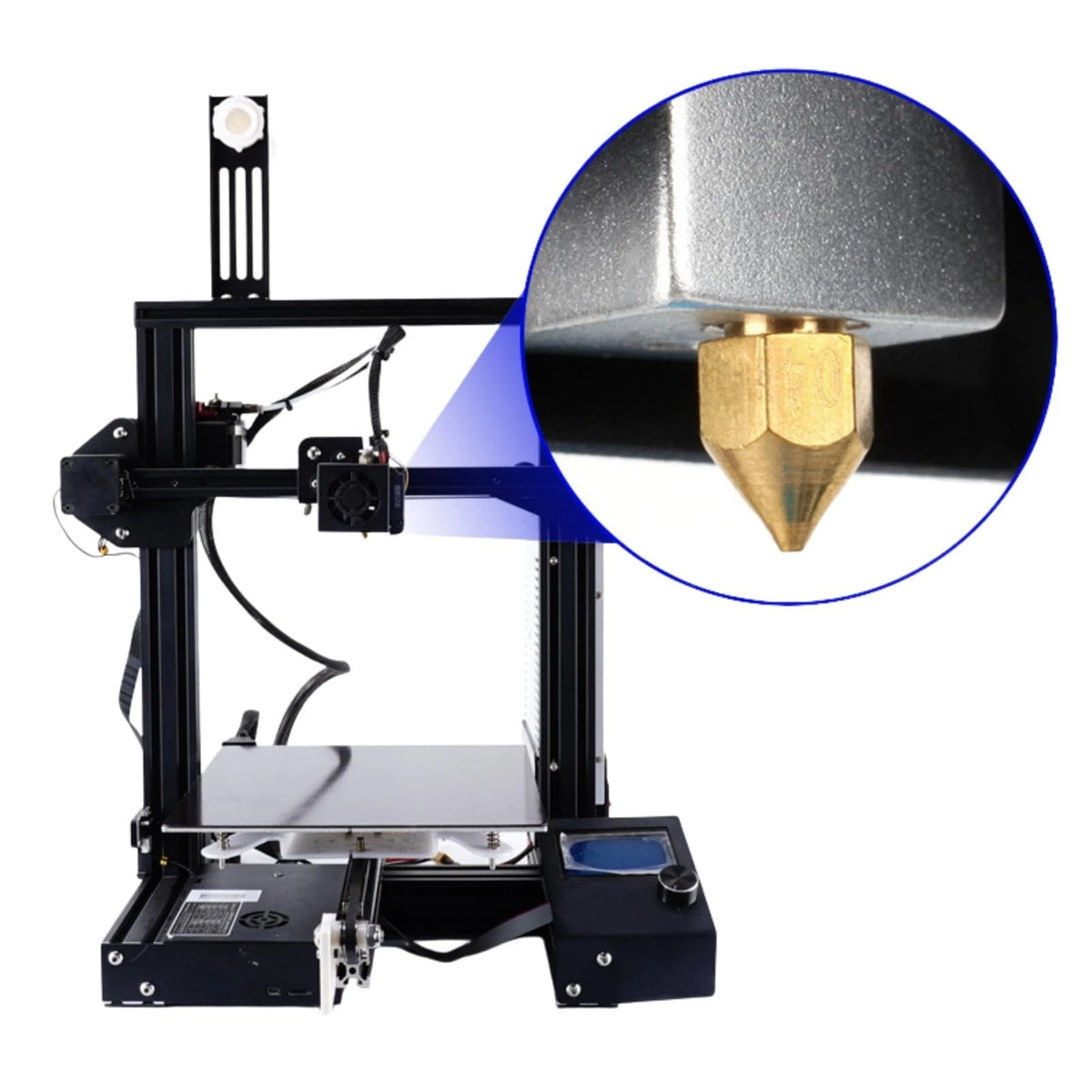 JUNYAOHSU 30PCS MK8 Ender 3 V2 Nozzles 0.4MM, 3D Printer Brass Hotend...