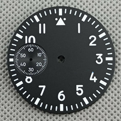 37mm Green Luminous Watch Dial Second @9 Replace For ETA 6497 ST3600 Movement D