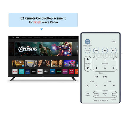 For Bose Wave Radio II AWR1B1 AWR1B2 Replacement Remote Control white