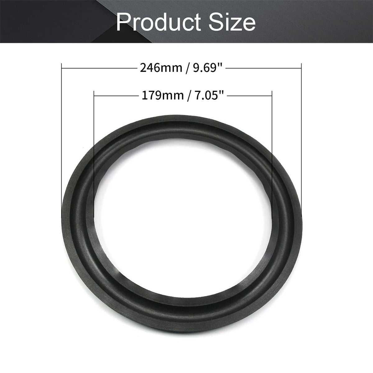Fielect 10 Inch Speaker Foam Edge Surround Rings 10 4pcs, Black