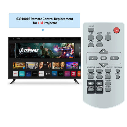 63910016 Remote Control For Eiki Projector EK-100W EK-101X EK-102X EK-103X