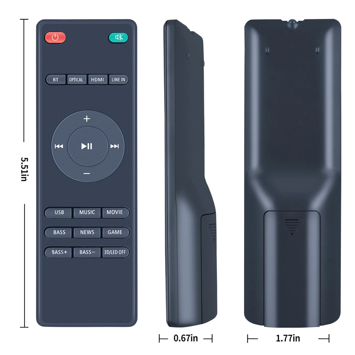 Remote Control For Fosi Audio A3 Small Sound Bars