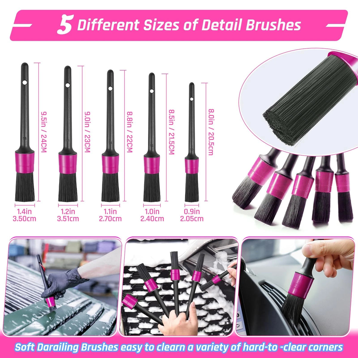 38PCS Car Detailing Kit Interior Cleaner with High Power 38PCS,