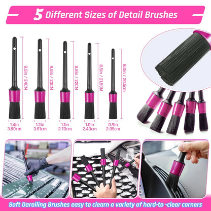 38PCS Car Detailing Kit Interior Cleaner with High Power 38PCS,