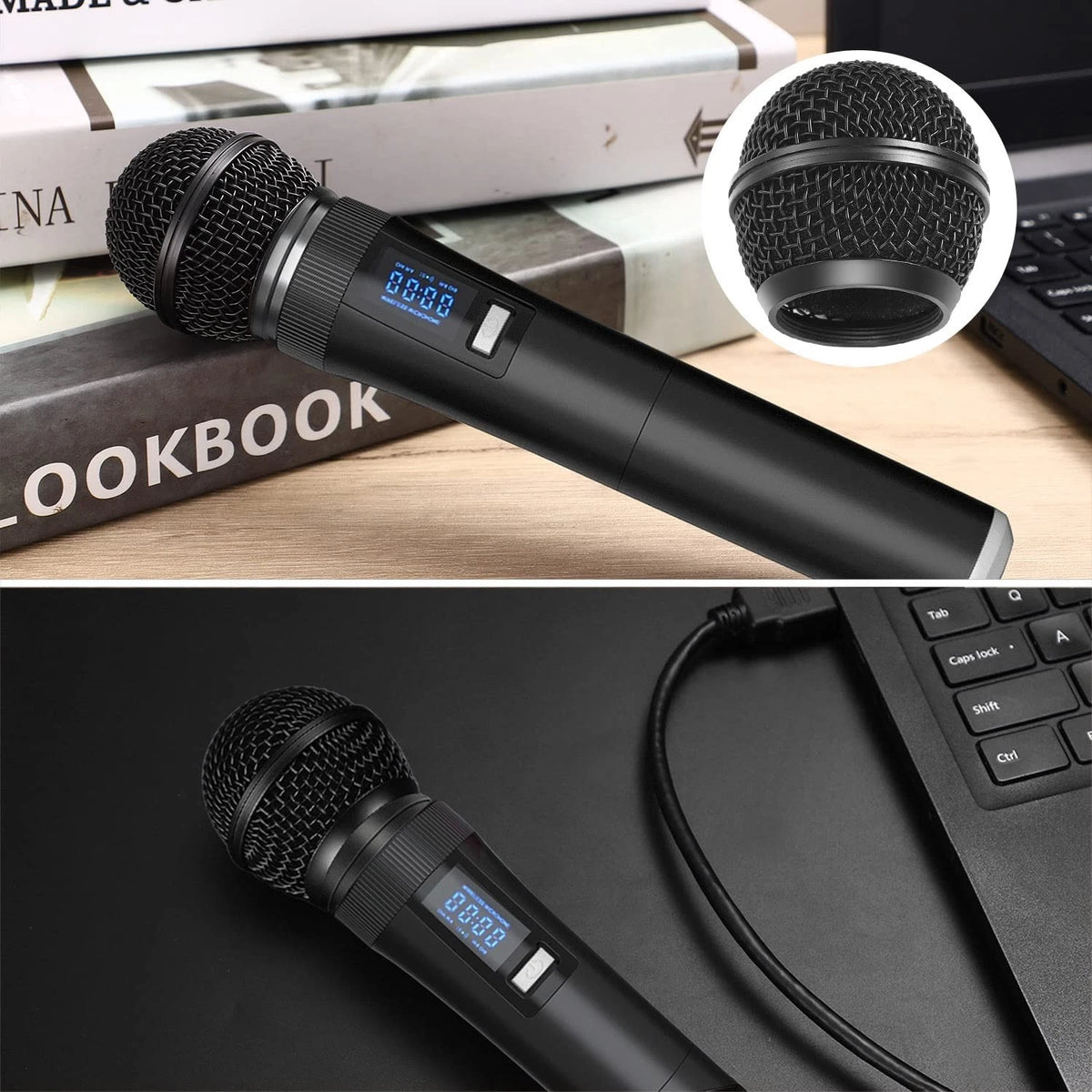 Facmogu 4PCS Black Microphone Ball Head Mesh Grill, SM58 Fit for SM58,