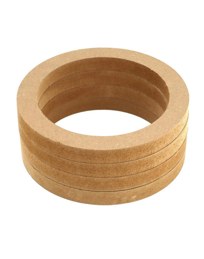 QWORK Wooden Speaker Spacer Rings, 8 Pcs 6.5" Car MDF Ring, 8 Pack