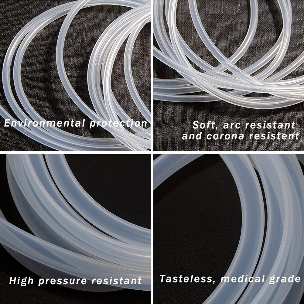 Quickun Pure Silicone Tubing, 5mm ID x 8mm OD High 5mmx8mm, 9.84Ft (3meters)
