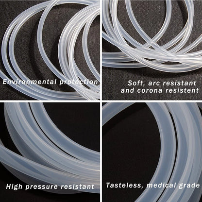 Quickun Pure Silicone Tubing, 5mm ID x 8mm OD High 5mmx8mm, 9.84Ft (3meters)