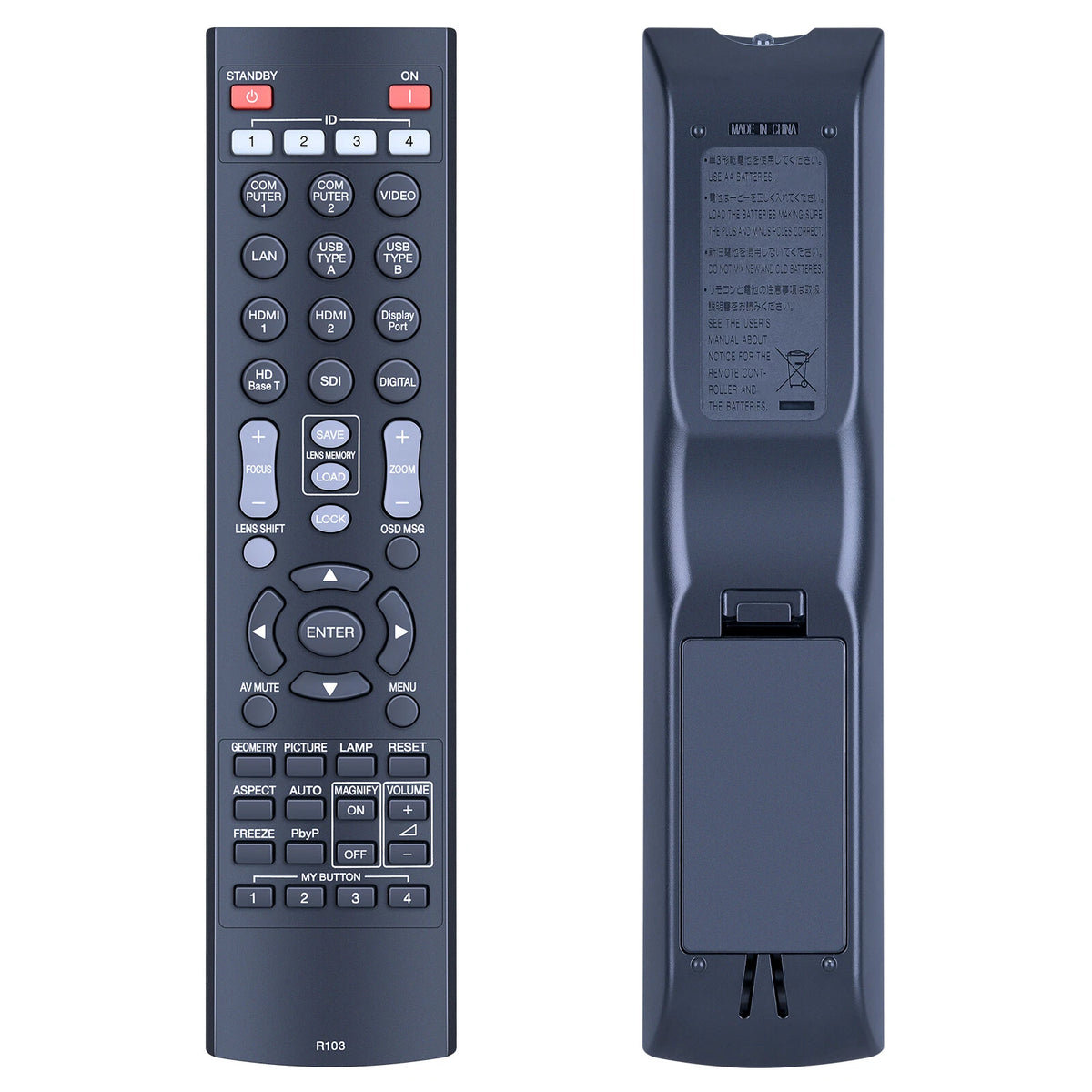 R103 Replacement Remote Control For Christie Maxell LWU720i LHD720i