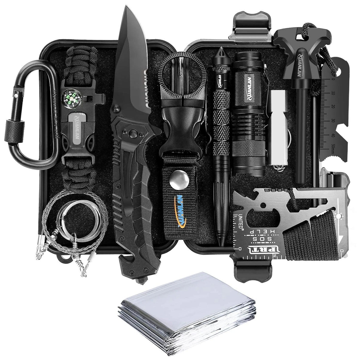 XUANLAN Emergency Survival Kit 13 in 1, Outdoor Gear Large, kit 3