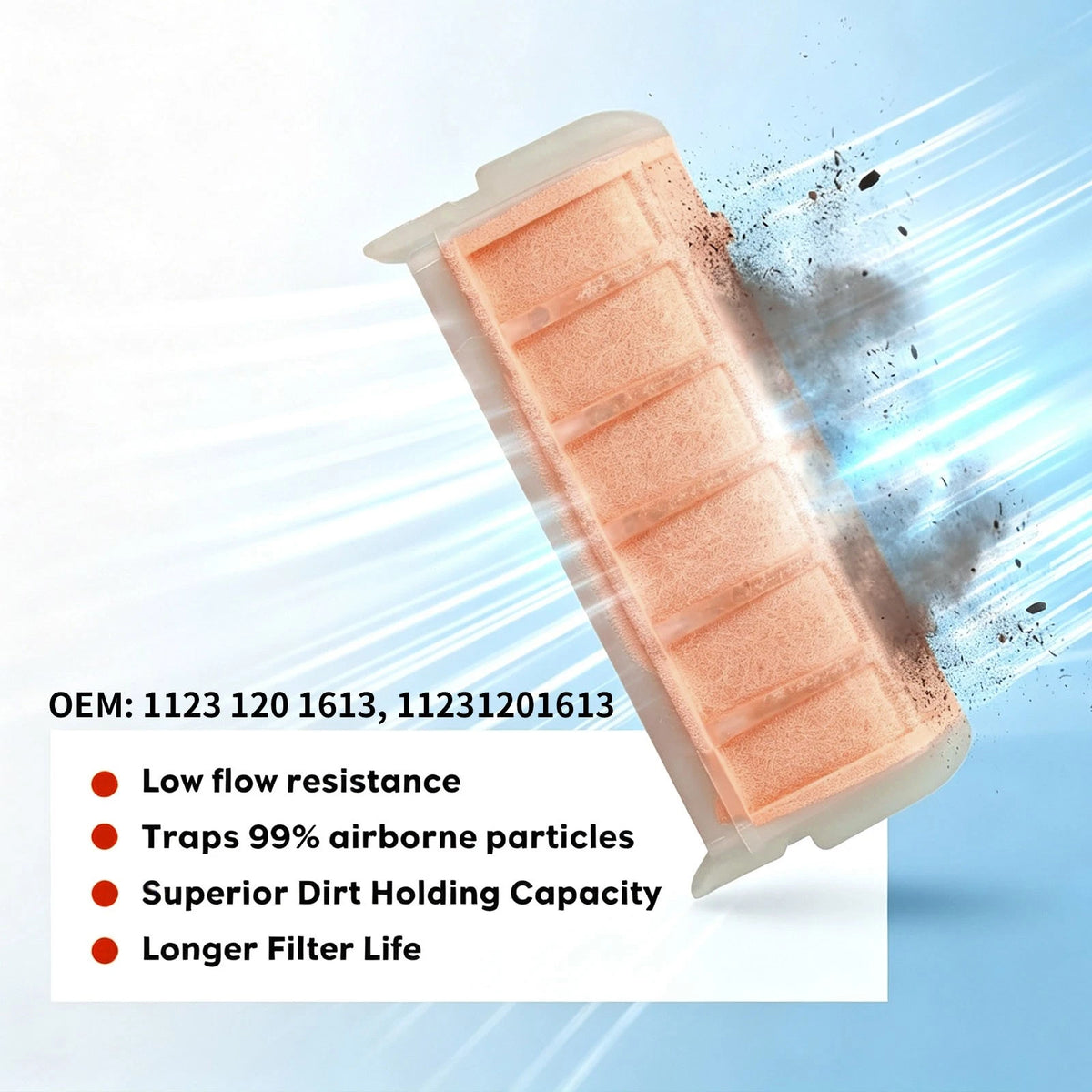 Rigid Frame 5 Pack Filter Fits for Stihl MS210 MS230 MS250 021 023 025 Chainsaw