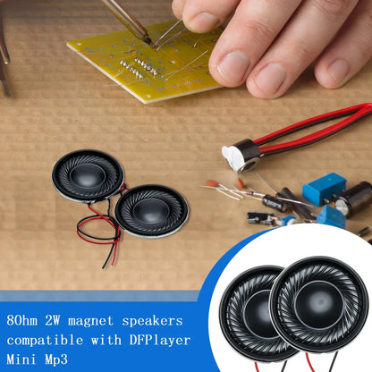 Weewooday 6 Pcs 2W 8 Ohm Small Speakers Metal Shell Round Internal [PICTURE]