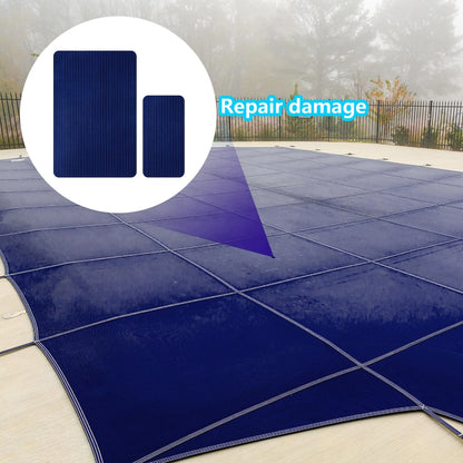 Lfutari 6pcs Swimming Pool Cover Repair Kit - Blue 8 x 12 inches, blue