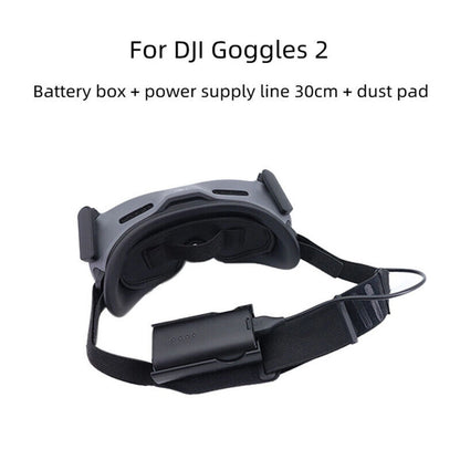 Glasses Battery Case Box Lens Shading Pad Charging Cable for DJI Goggles 2