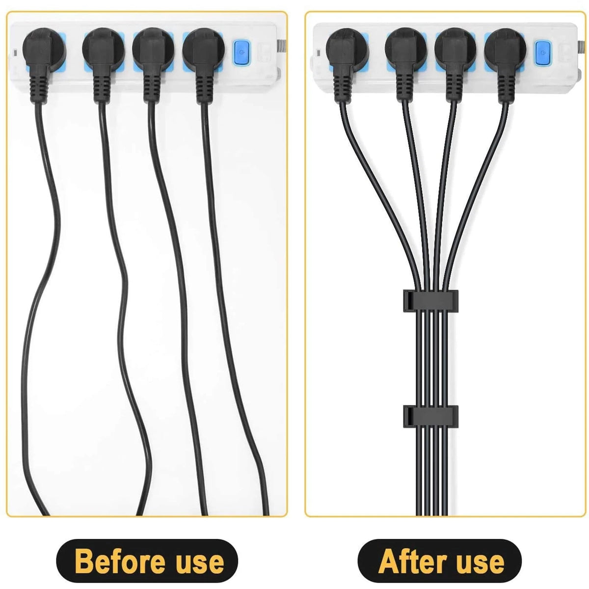 50Pcs Self Adhesive Cable Management 1.52’’ x 0.59’’ x 0.57’’, Black