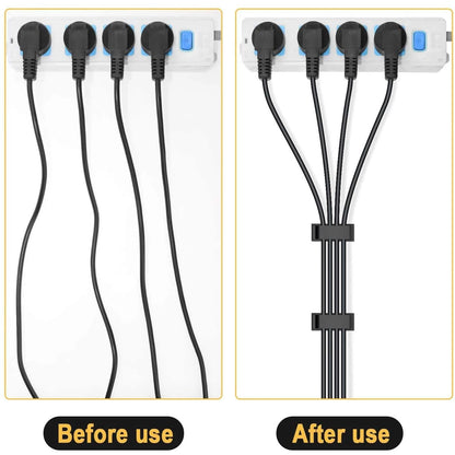 50Pcs Self Adhesive Cable Management 1.52’’ x 0.59’’ x 0.57’’, Black