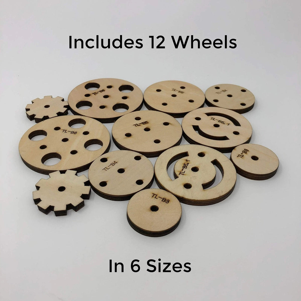 Tinkering Labs Wood Parts Pack | Complete Set 6.26 x 6.25 x 2 inches, Brown