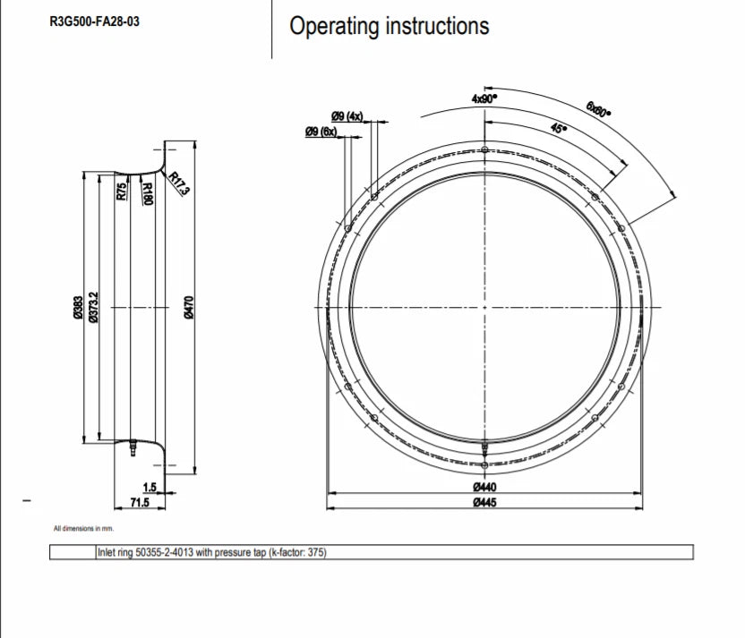 Ebmpapst R3G500-FA28-03 R3G500-RA28-03  400V 4.4A 2850W Centrifugal fan