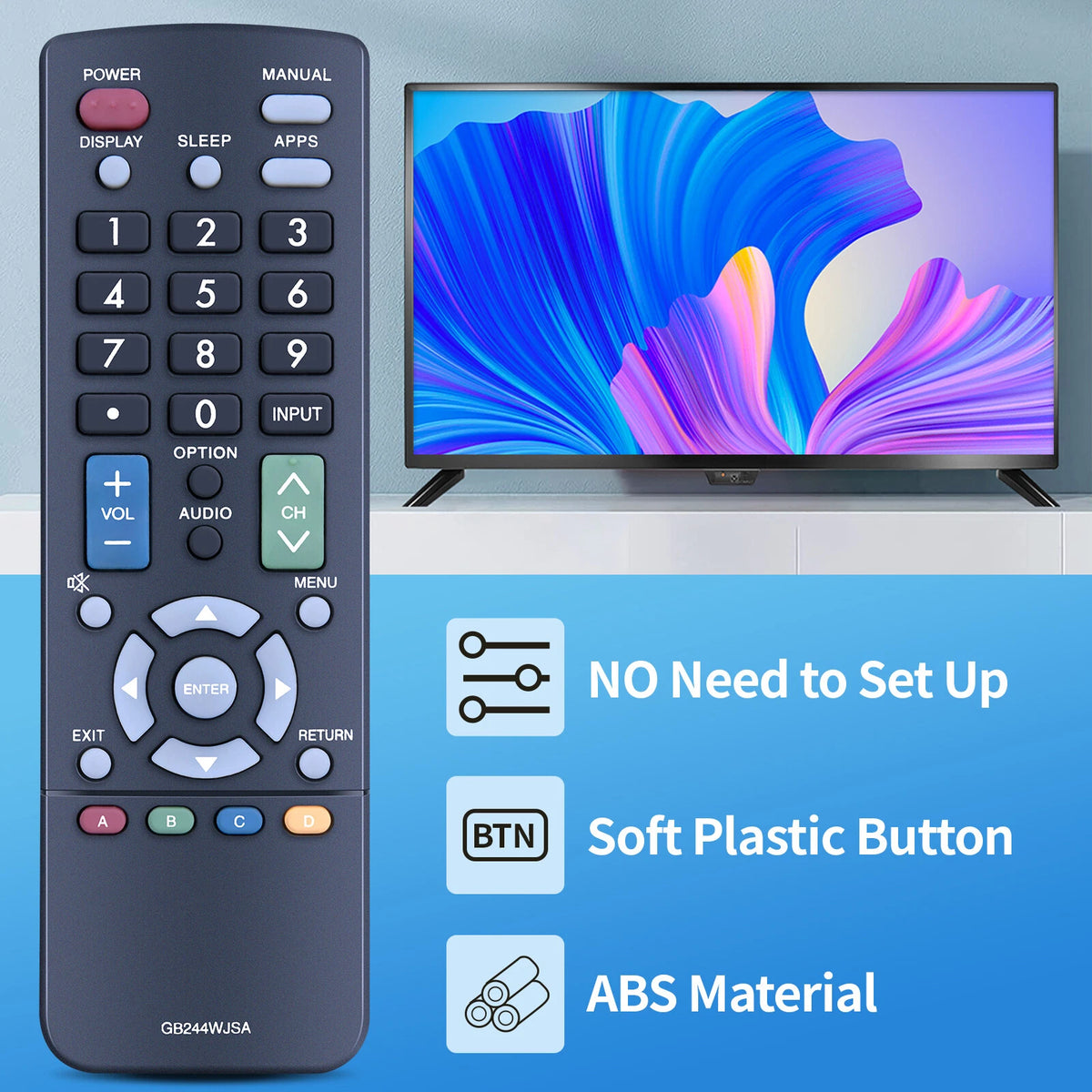 Replacement Remote Control For Sharp GB244WJSA PN-UH601 Standard v1