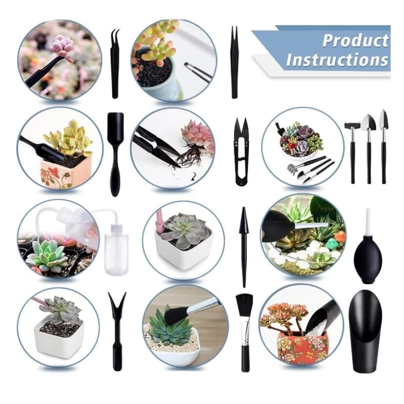 17-Piece Succulent Plant Care Tool Set, 26" and 39.4" colors