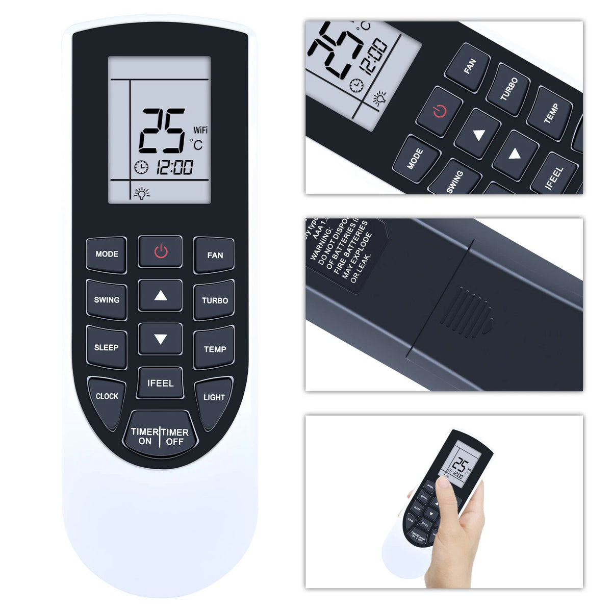 Remote Control For CIAC Air Conditioner CG43MX018PH3H1C CG43MX024PH3H1C