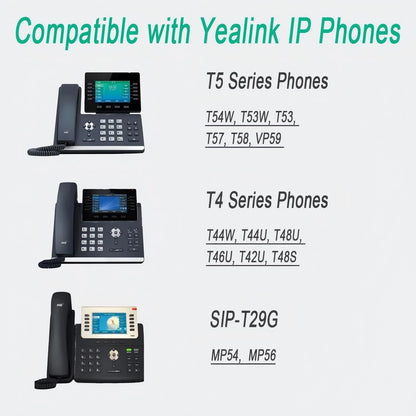 Power Adapter Supply for Yealink Voip Phone T54w T54S T52S T56A T57W...