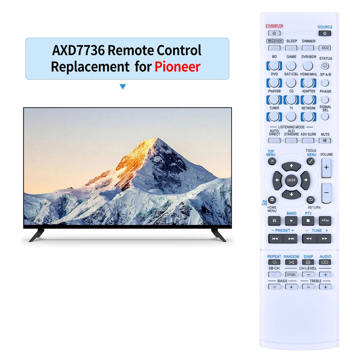 AXD7736 Remote Control For Pioneer AV Receiver VSX-S310-K VSX-S501 VSX-S510-S