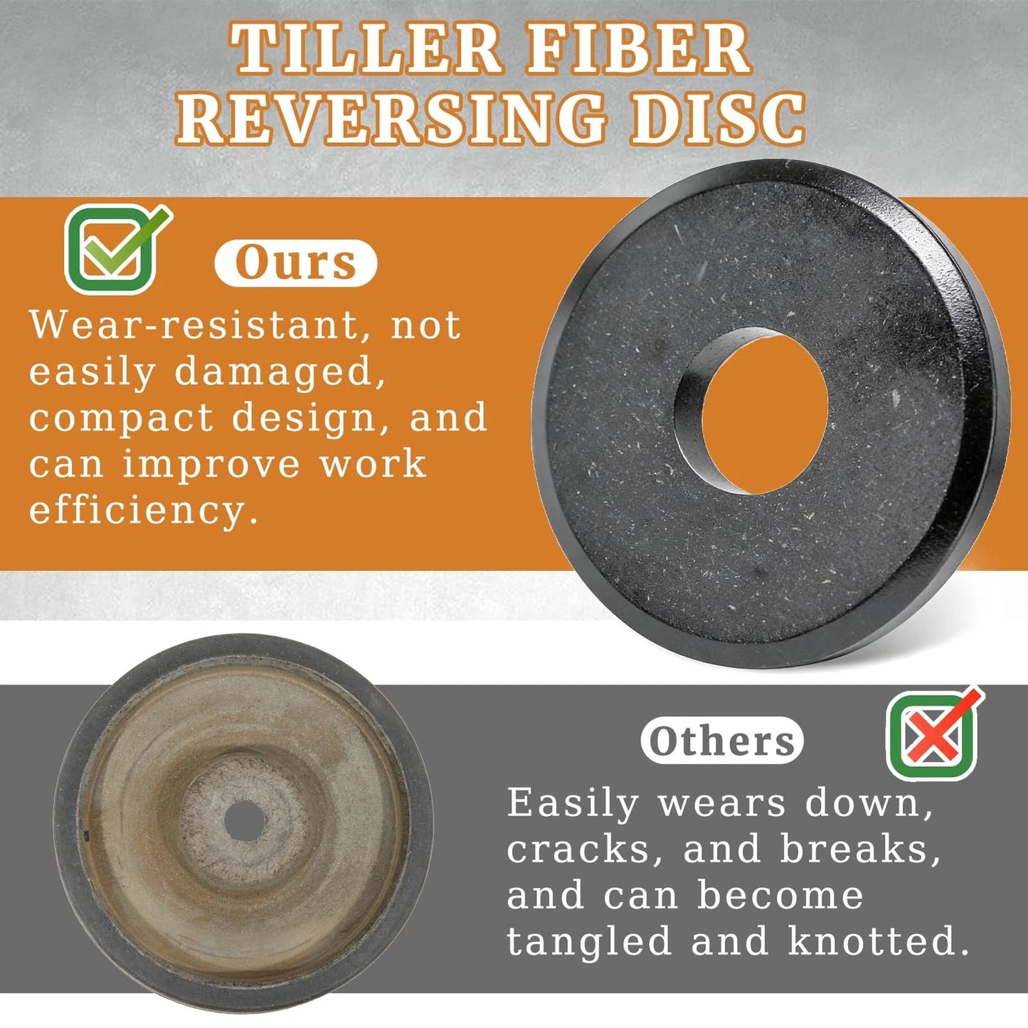 Tiller Fiber Reversing Disc Compatible with Troy-Bilt Horse Tillers Parts...