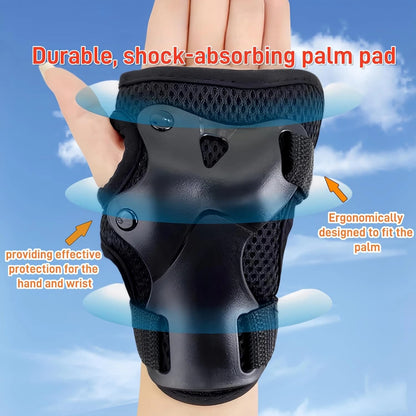 Kids Knee Pads and Elbow Set,Knee for Medium, black&red