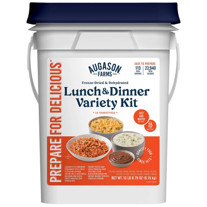 Augason Farms Lunch & Dinner Variety Kit Emergency Food 208 Ounce, white