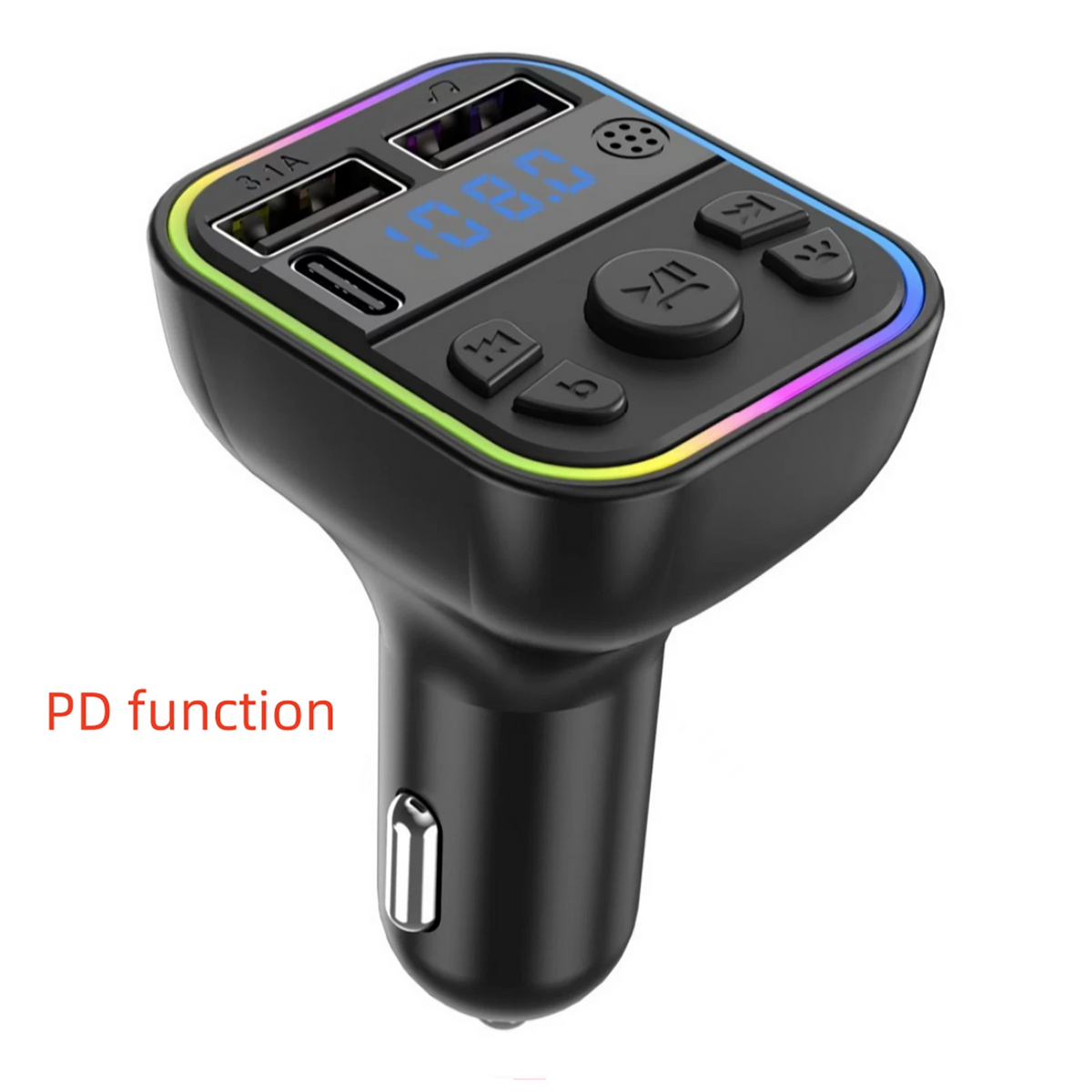 Car FM Transmitter Adapter Radio MP3 Player Type-C Dual USB Fast Charger