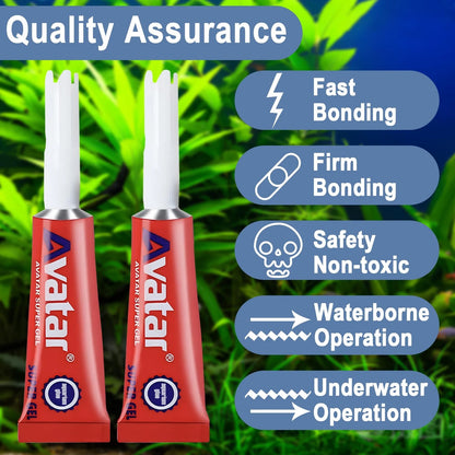 3 PCS Aquarium Glue, Aquascape Aquatic Plants Coral 3 pcs, 1