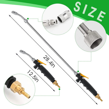 29 Inches Sprayer Wand, 3/8" & 1/4" Brass Barb Universal 1PCS, Black