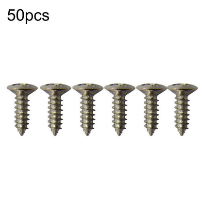 50Pcs Silver Electric Guitar Bass Pickguard Screws For Fender Strat/Tele D