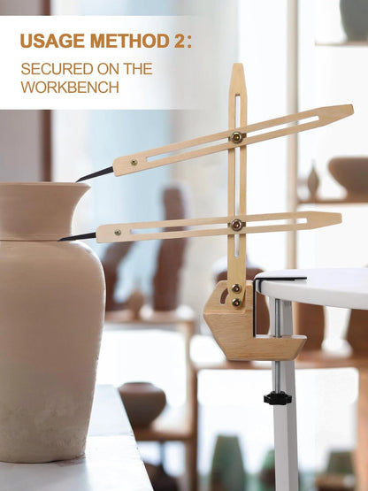 BKALEME Pottery Throwing Gauge, 2 Ways to Install, Compact Clip-on Wood