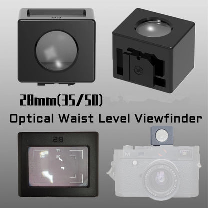 Black 28mm (35/50 Frame) Optical Viewfinder Waist Level Viewfinder For Camera
