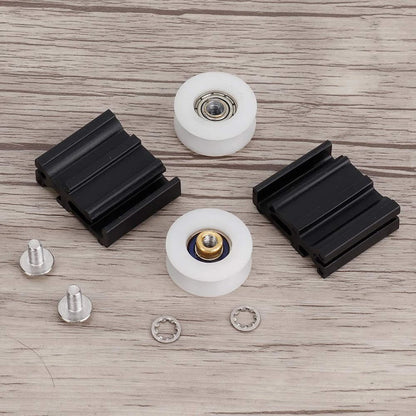 Greenhouse Door Wheel Replacement Kit, 22mm Halls Sliding black
