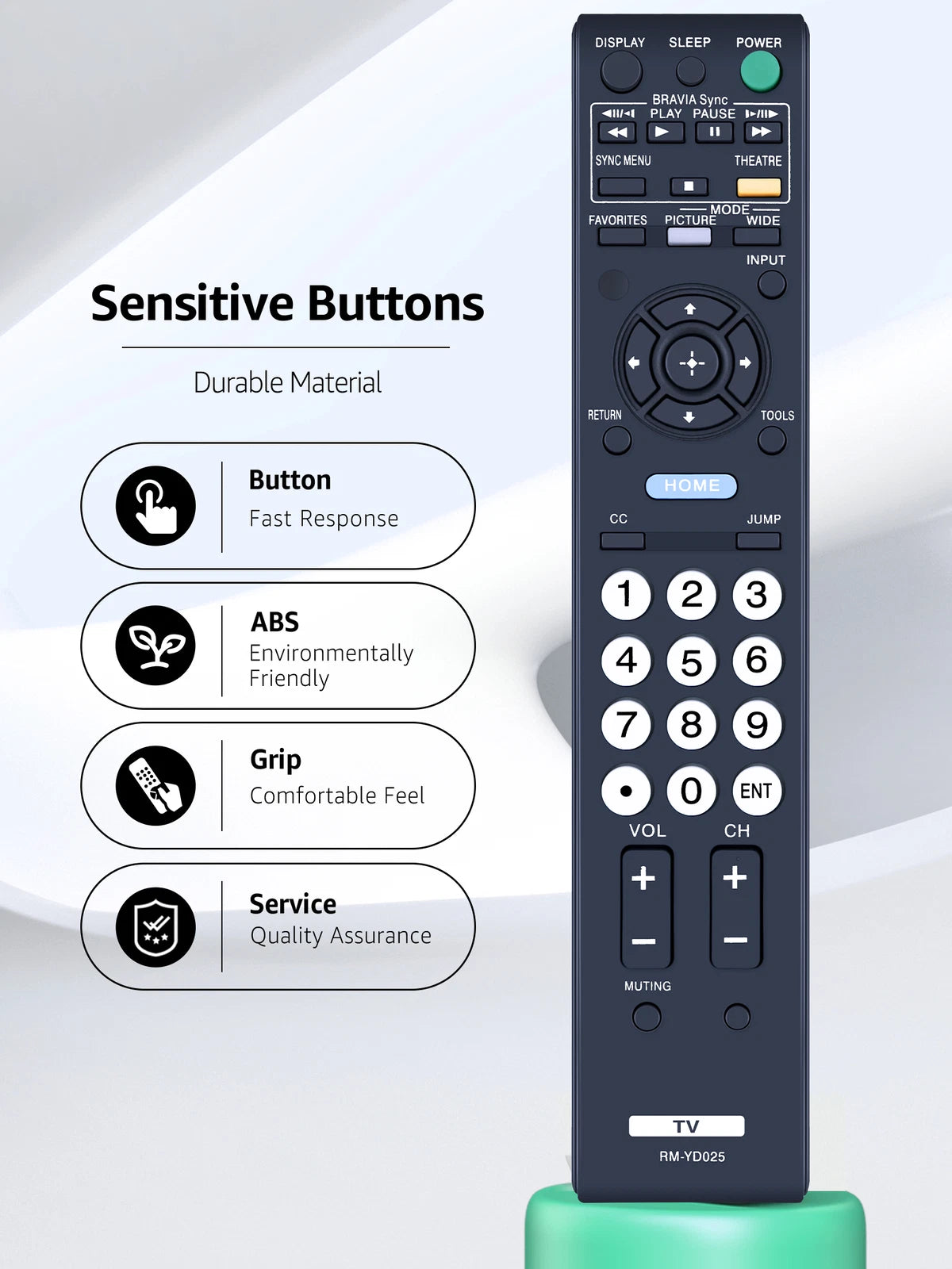 RM-YD025 Remote Control For Sony TV KDL40S504 KDL40S5100 KDL40SL1 KDL32S5100