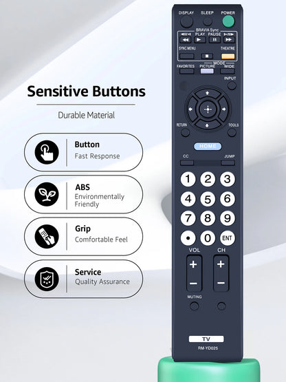 RM-YD025 Remote Control For Sony TV KDL40S504 KDL40S5100 KDL40SL1 KDL32S5100
