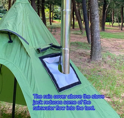 FIREHIKING Hot Tent Stove Jack 9" x 7.8" with Rain Flap Highly...