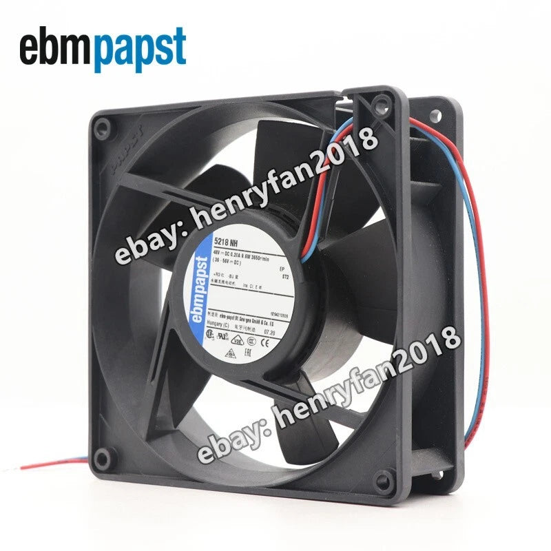Ebmpapst 5218NH Axial Fan DC 48V 0.20A 9.6W 127*127*38MM 2-wire Cooling Fan