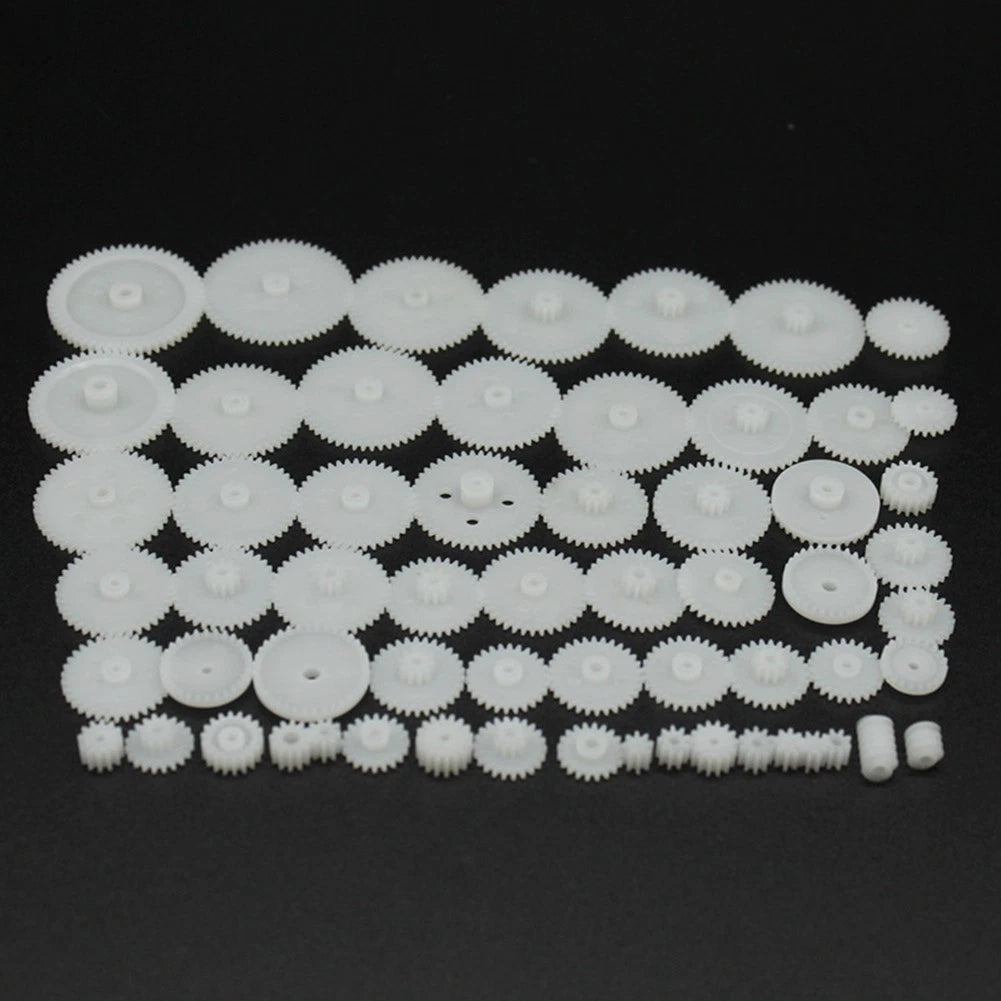 58Pack Different Size Plastic Gear Modulus 0.5 Assortment RC Car Robot Toy Motor