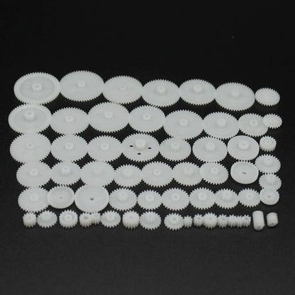 58Pack Different Size Plastic Gear Modulus 0.5 Assortment RC Car Robot Toy Motor
